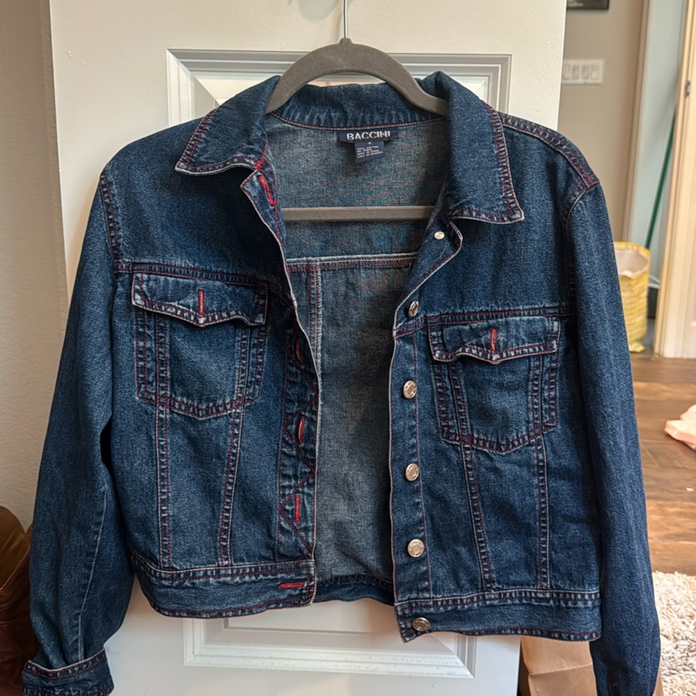 Denim Jean Jacket With red detail